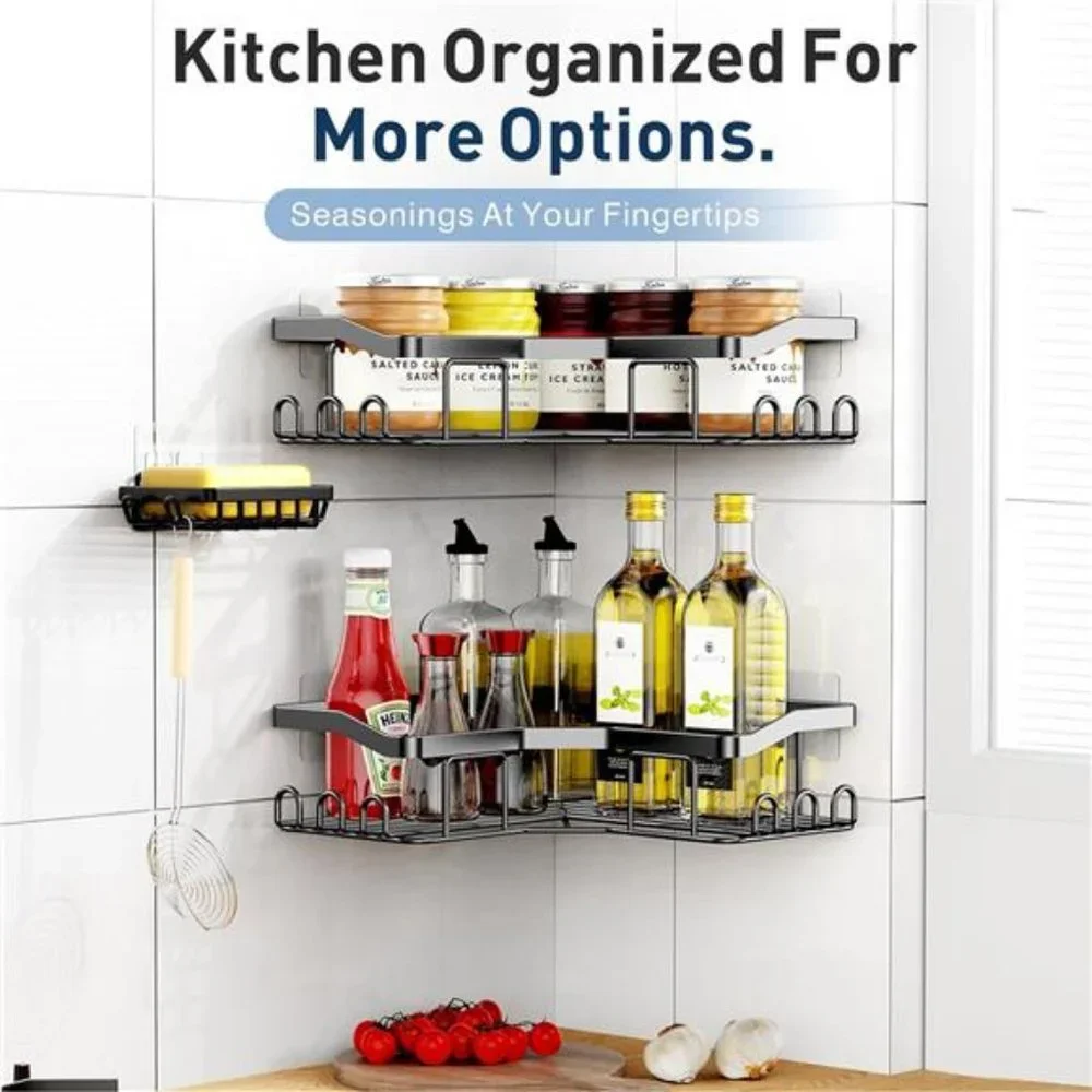 Corner Shower Caddy 3 Pack,Adhesive Shower Organizer for Bathroom Storage